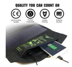Compatible with Apple, ALLPOWERS 5V21W Portable Phone Charger Solar Charge Dual USB Output Mobile Phone Charger for iPhone Samsung Smartphone