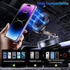 【FathersDayGift】Guccqueen 2.0 Foldable Magnetic Car Phone Mount - 20 N52 Magnets, Vacuum Suction Cup with Heat-Resistant Nano-Adhesive Base for MagSafe Phones, Cars, Tools And Gadgets