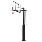 Outdoor Buried Hand-operated Height Adjustable Basketball Stand for Backyard Play
