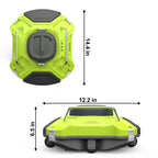 Ofuzzi Cyber 1000 H1 Cordless Robotic Pool Cleaner - Lime Green & Silver | Automatic Above-Ground Pool Vacuum, 90-Min Runtime, Self-Parking Tech